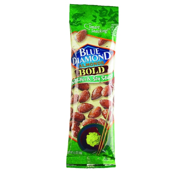 Blue Diamond Blue Diamond Bold Wasabi and Soy Sauce Almonds 1.5 oz Bagged 05230 - main